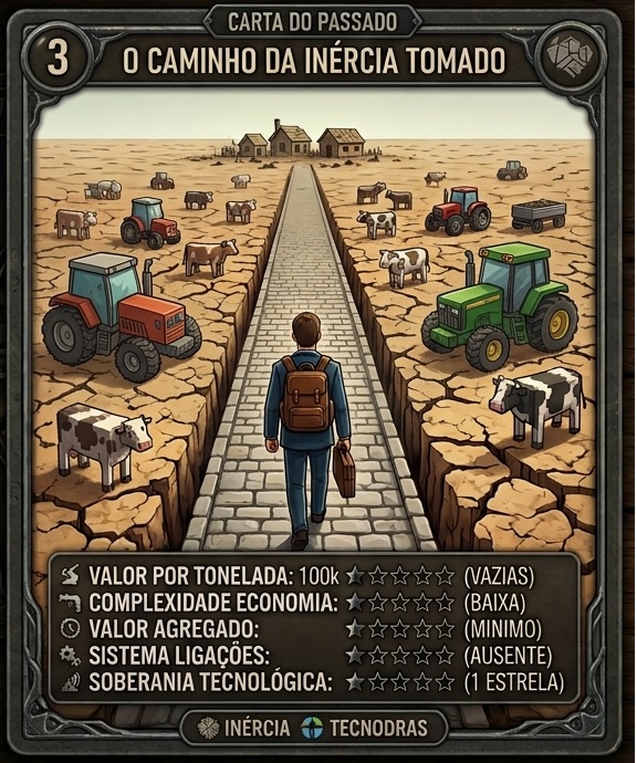 Carta da Inércia - Caminho do Passado com baixa produtividade e dependência tecnológica